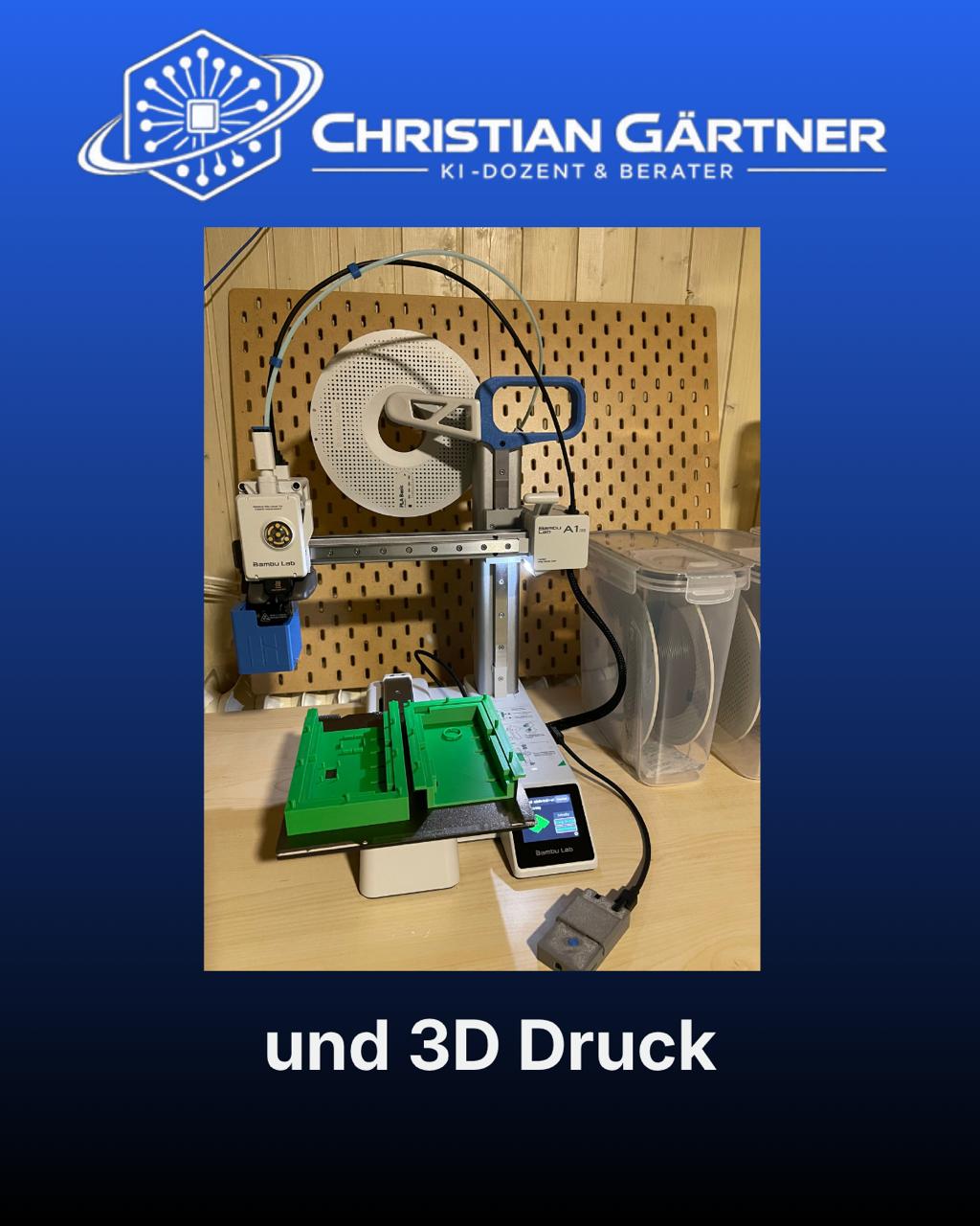 3D-Drucker beim Druck eines Gehäuseteils